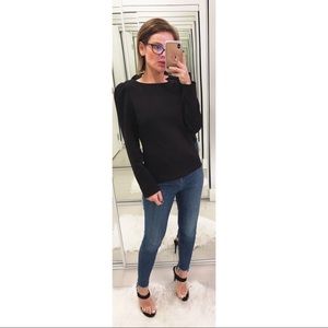 Line & Dot Black Scuba Top